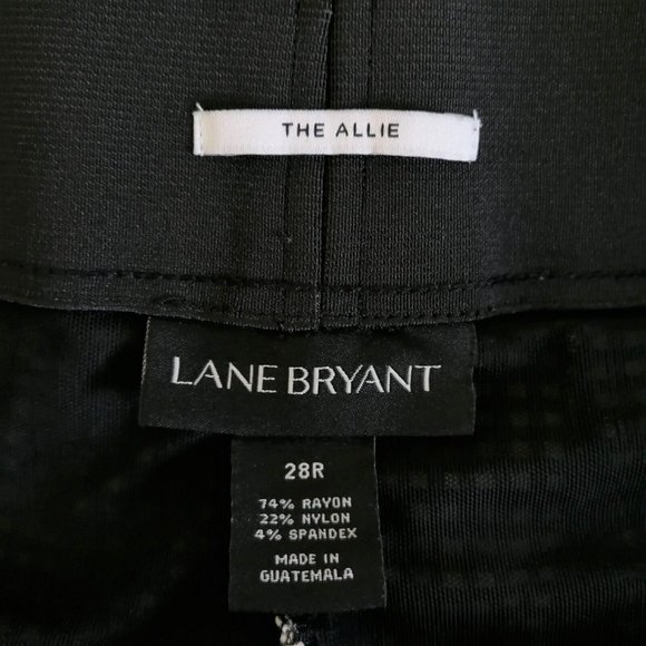 Lane Bryant The Allie Womens Gray Stretch Gingham Print Dress Pants Size 28R - Picture 5 of 6